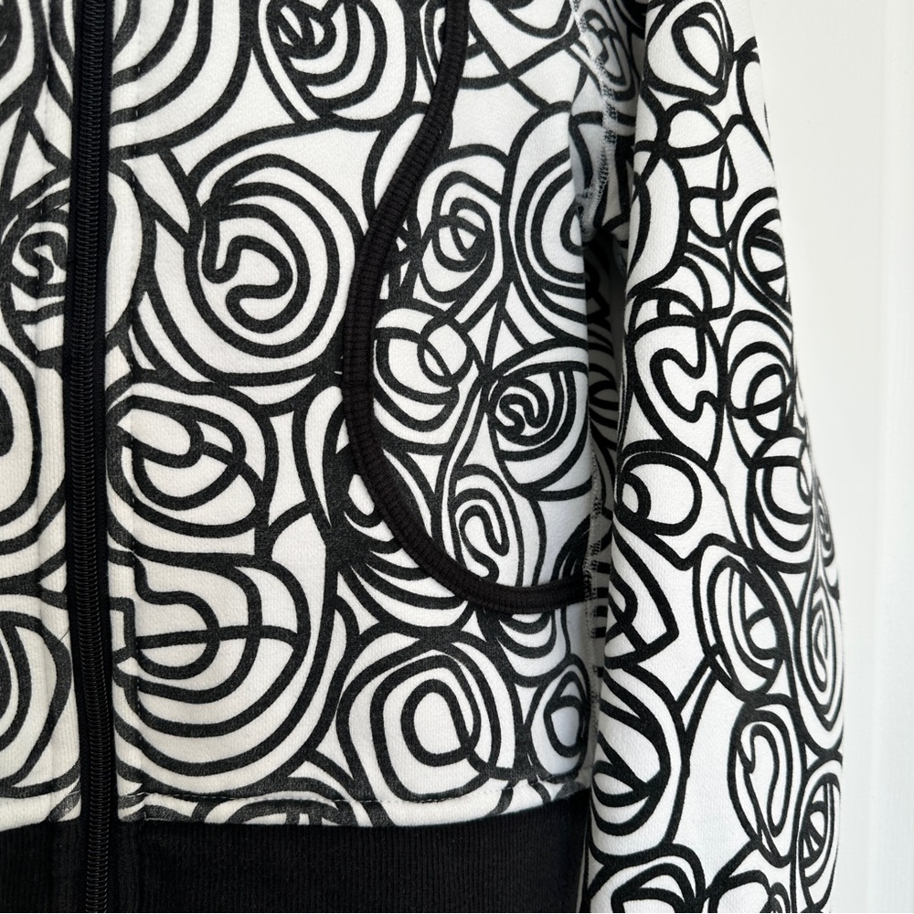 RARE Lululemon Scuba Hoodie Full-zip Swirl Print Inkwell - Picture 6 of 11